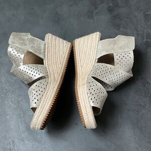 Eileen Fisher Willow Wedge Leather Sandals